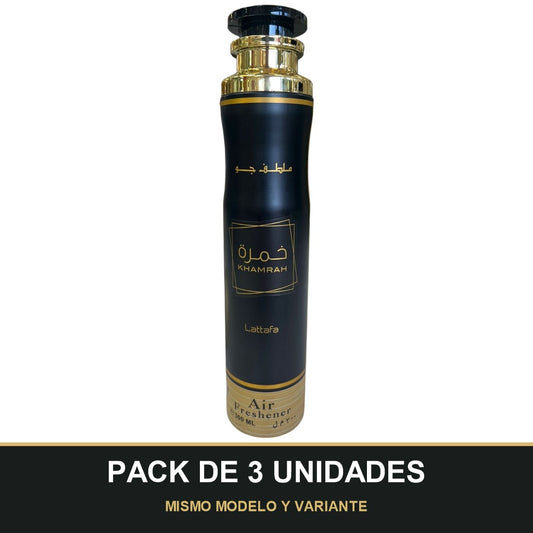 PACK DE 3 UNIDADES — Ambientador Khamrah – Lattafa | Spray de 300 ml. MISMO MODELO Y VARIANTE