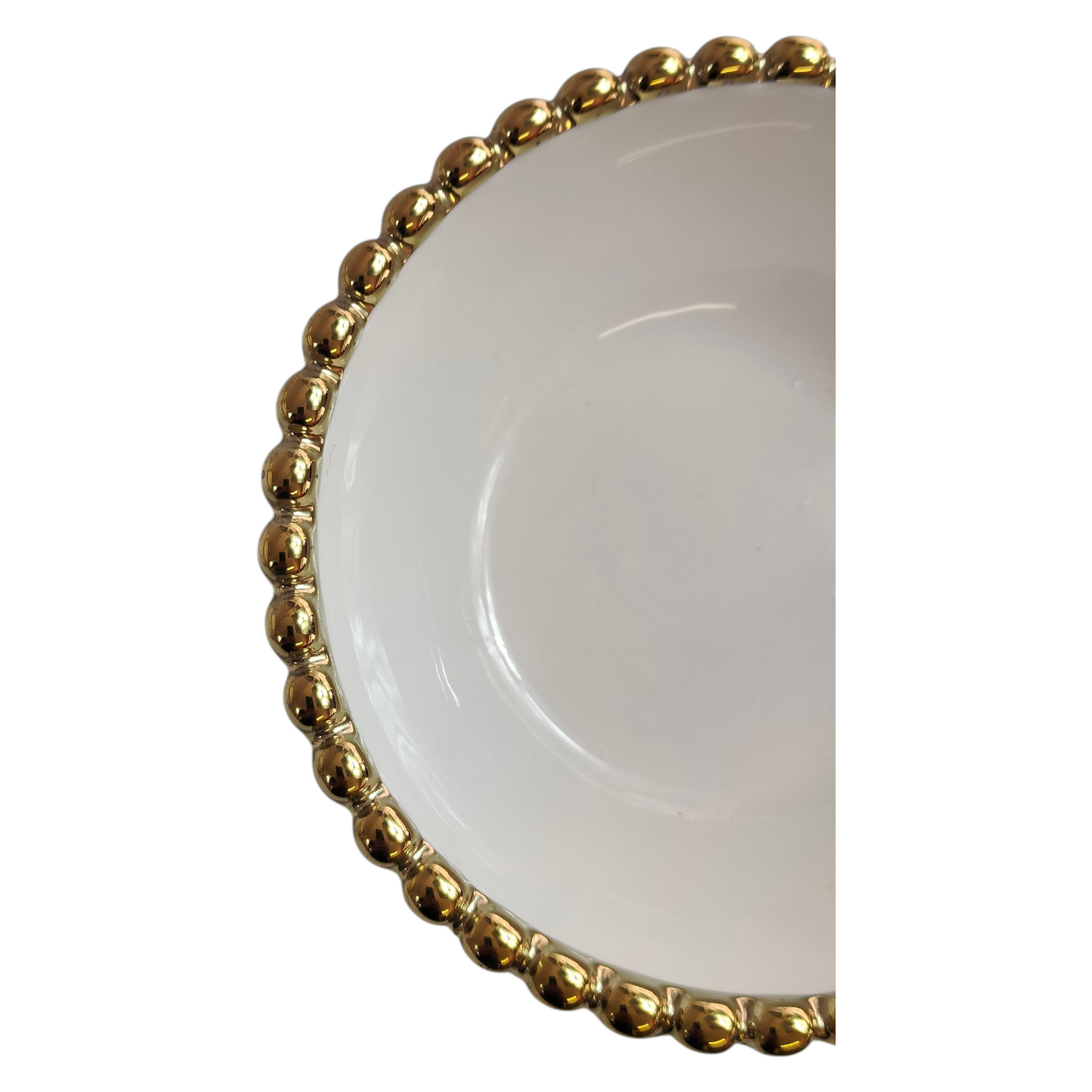 🟡 Set de 20 Cuencos Blancos con Borde Dorado Ø 12,5cm – Elegancia Clásica para Tu Mesa
