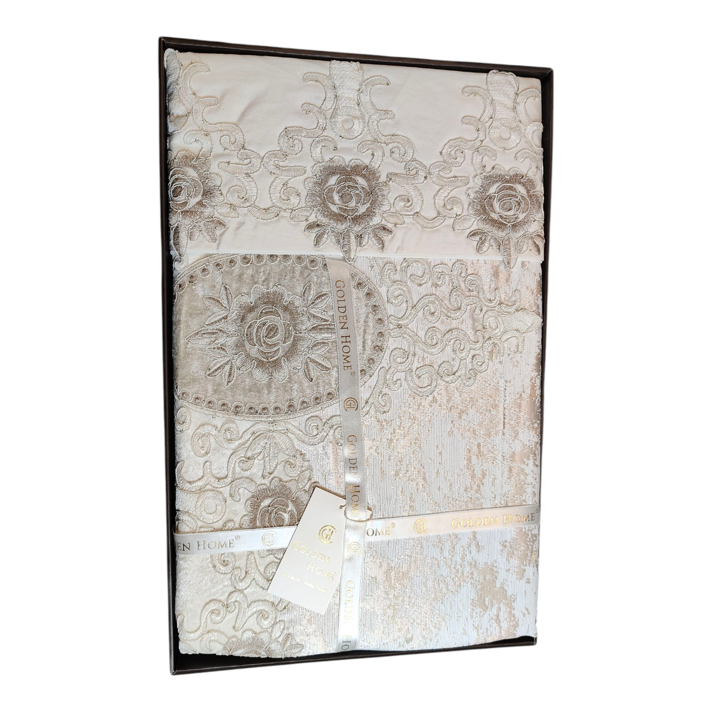 Juego de Cama para Novias "Clouds" – Elegancia y Diseño Clásico - COLOR CAPUCHINO