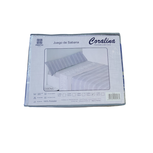 Juego de Sábanas Coralina Premium 180 GSM – Invierno, 3 Piezas, Extra Suaves y Térmicas – Estilo Moderno (Camas 90/135/150)