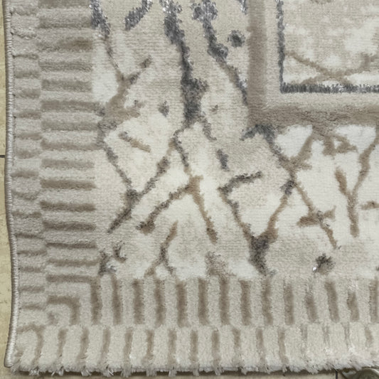 Alfombra Moderna Abstracta Beige grisáceo y Gris Claro 160x230 cm