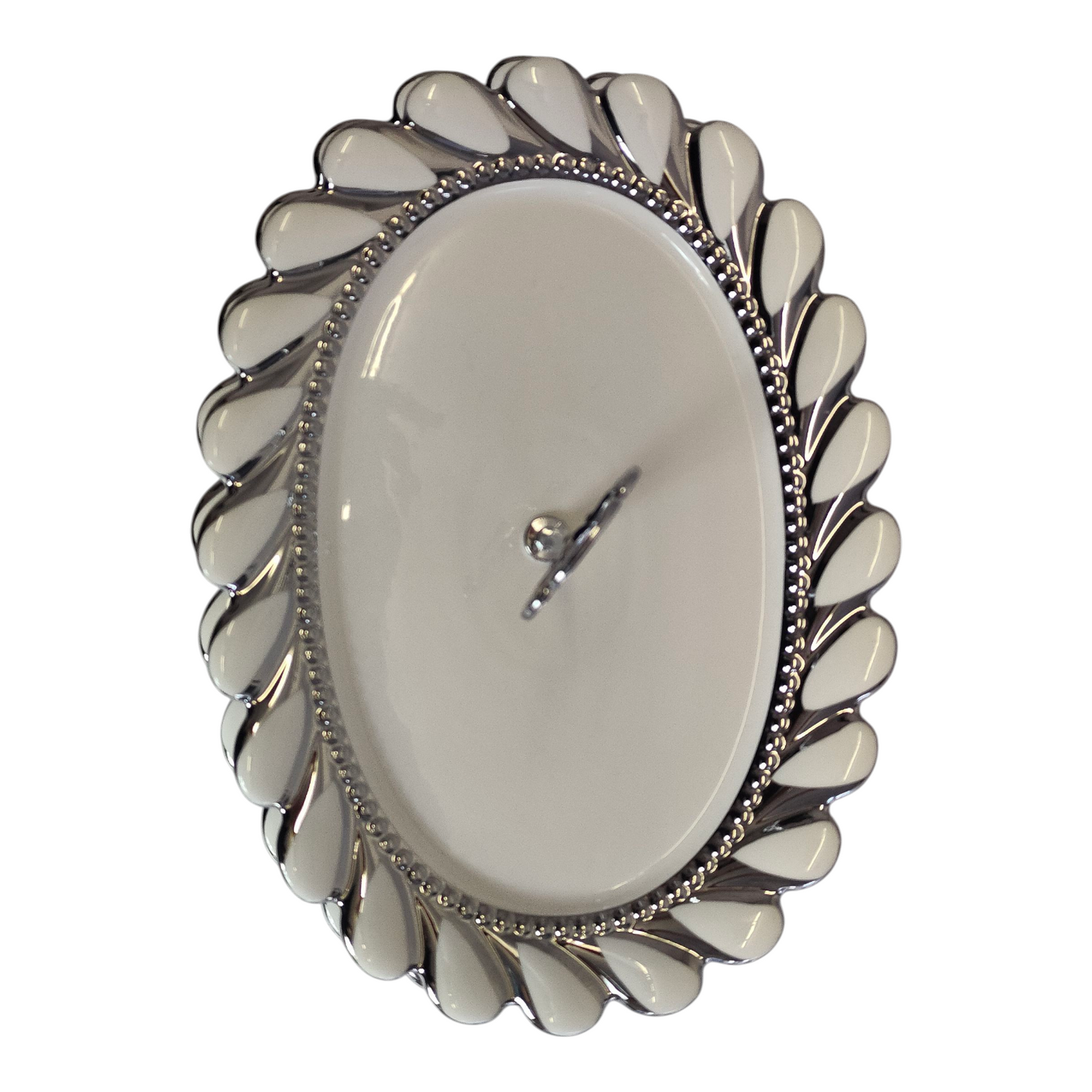 Soporte de 2 Niveles Plateado con Bandejas Florales — Ideal para Postres, Frutas o Decoración