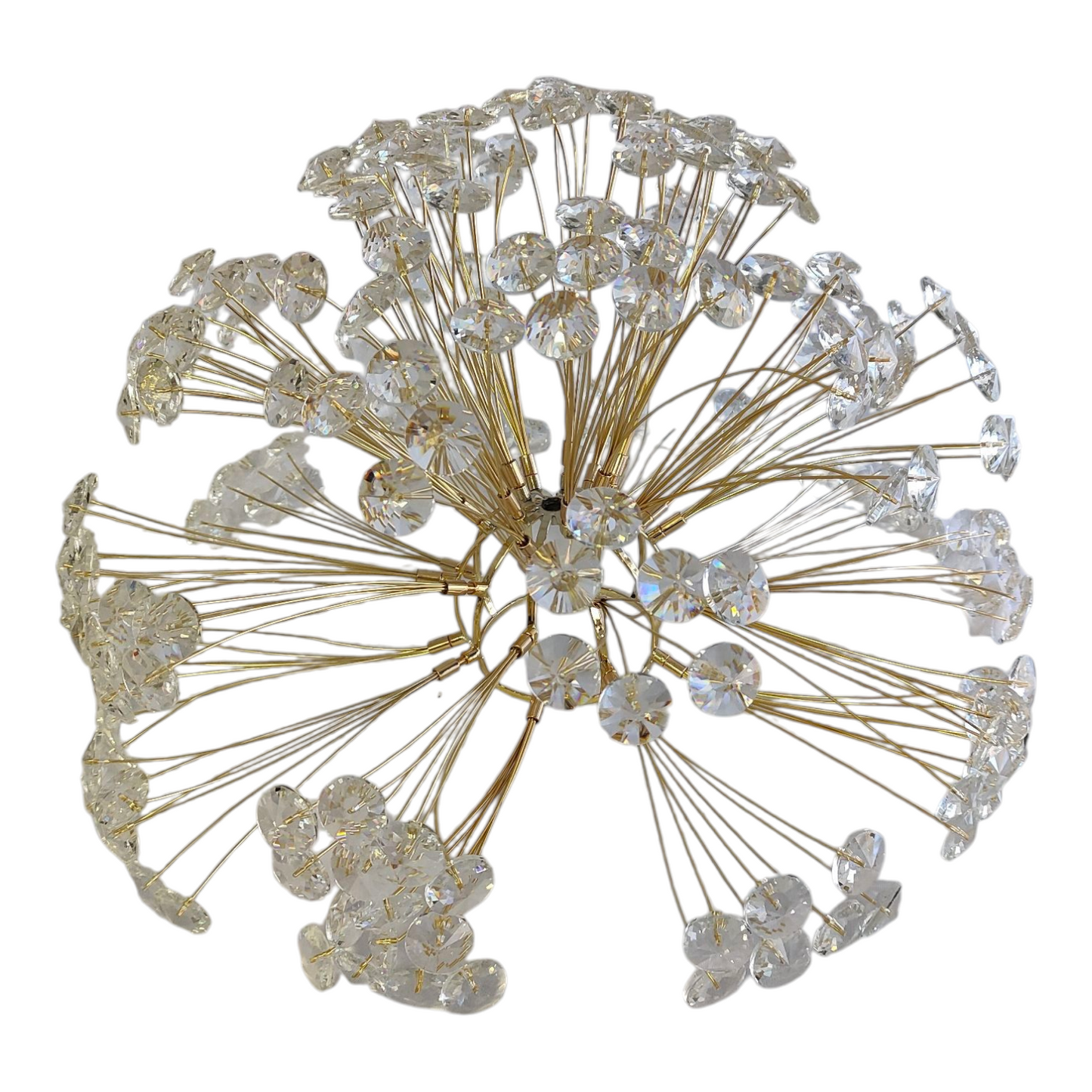 💎 Figura Decorativa de Mesa con Cristales Colgantes — Elegancia Dorada y Brillo Sofisticado ✨