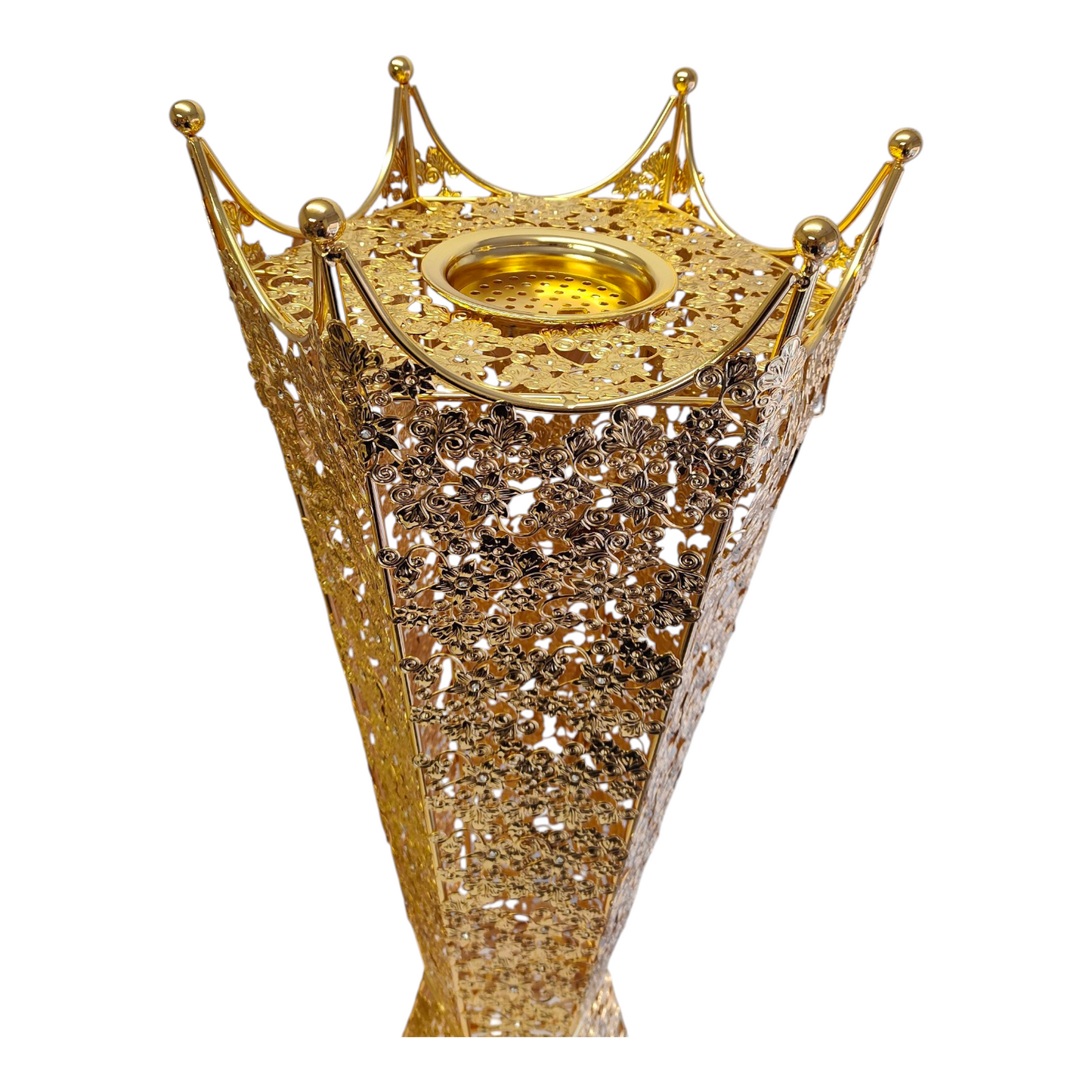 Quemador de Incienso Árabe Dorado 110 cm – Decoración Oriental de Lujo 🕌