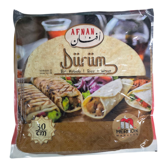 AFNAN Dürüm 30 cm – Tortillas para Kebab/Taco/Wrap (Pack x3)