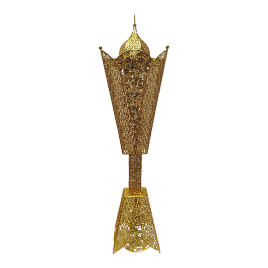 🕌 Quemador de Incienso Árabe Dorado de Pie 120 cm – Decoración Oriental de Lujo