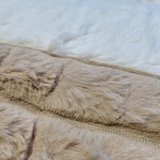 Edredón Acolchado con Borreguito – COLOR CAPUCHINO- Elegancia y Confort Absoluto