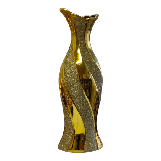 🏺 Jarrón Decorativo Dorado con Brillo – Elegancia y Estilo Moderno para el Hogar ✨