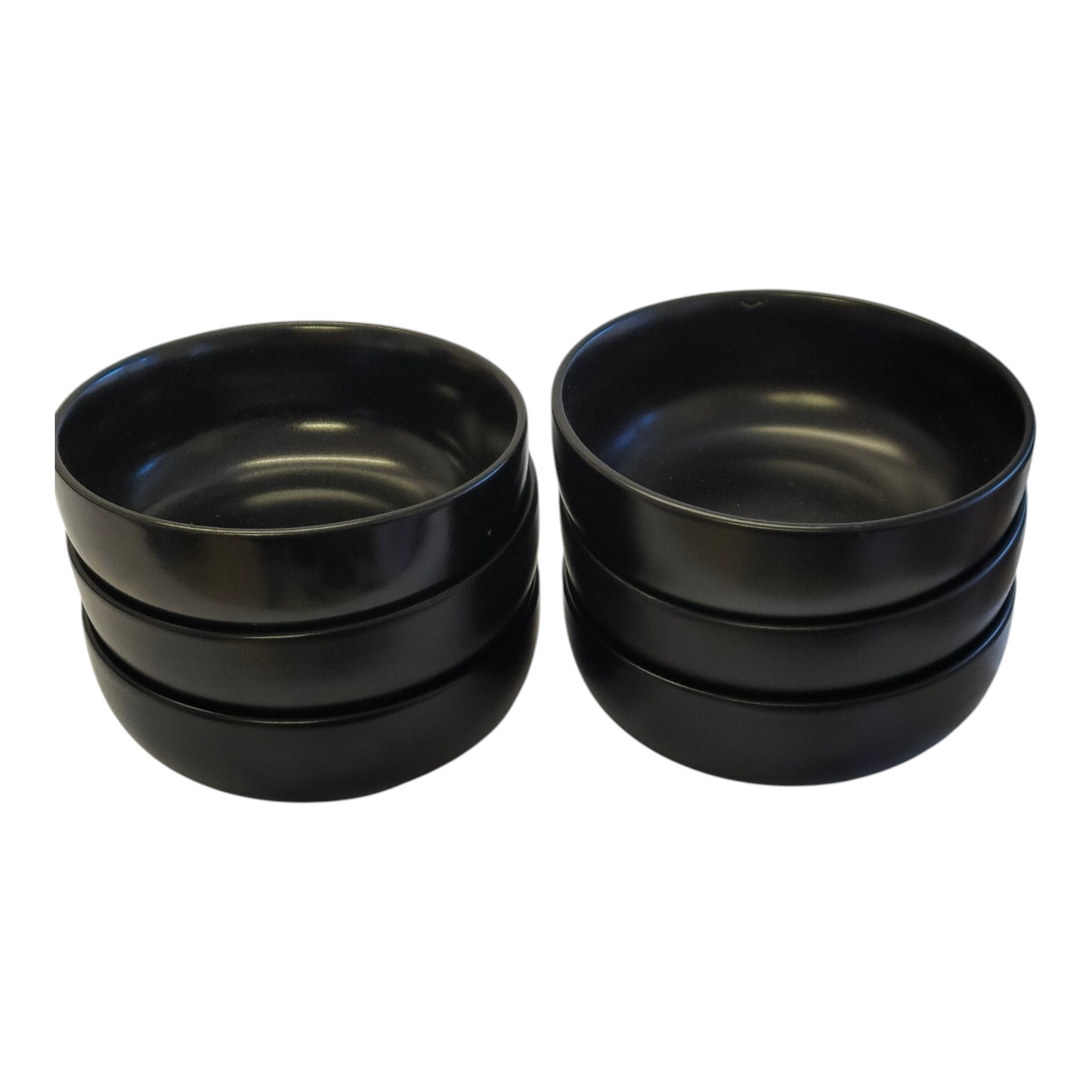 Juego de Vajilla de 24 Piezas — Gres Negro Mate