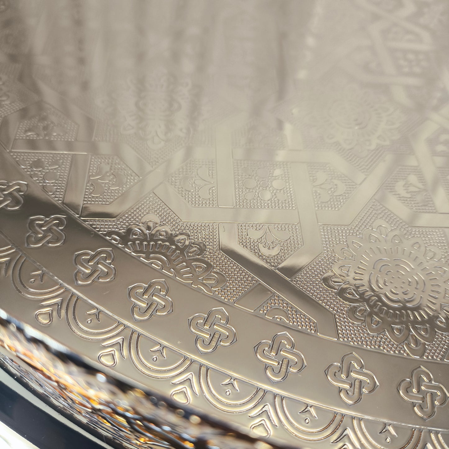 Bandeja Decorativa Dorada con Asas – 45 cm | Bandeja Elegante para Servir y Decorar