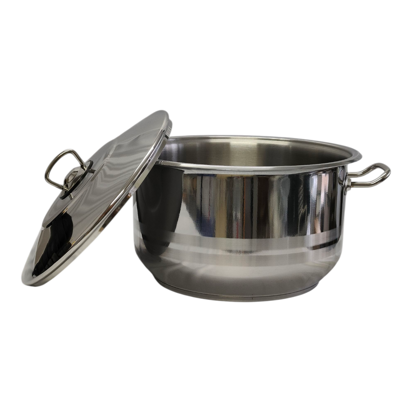 Olla de Acero Inoxidable con Tapa —11,5L — Cocina Familiar