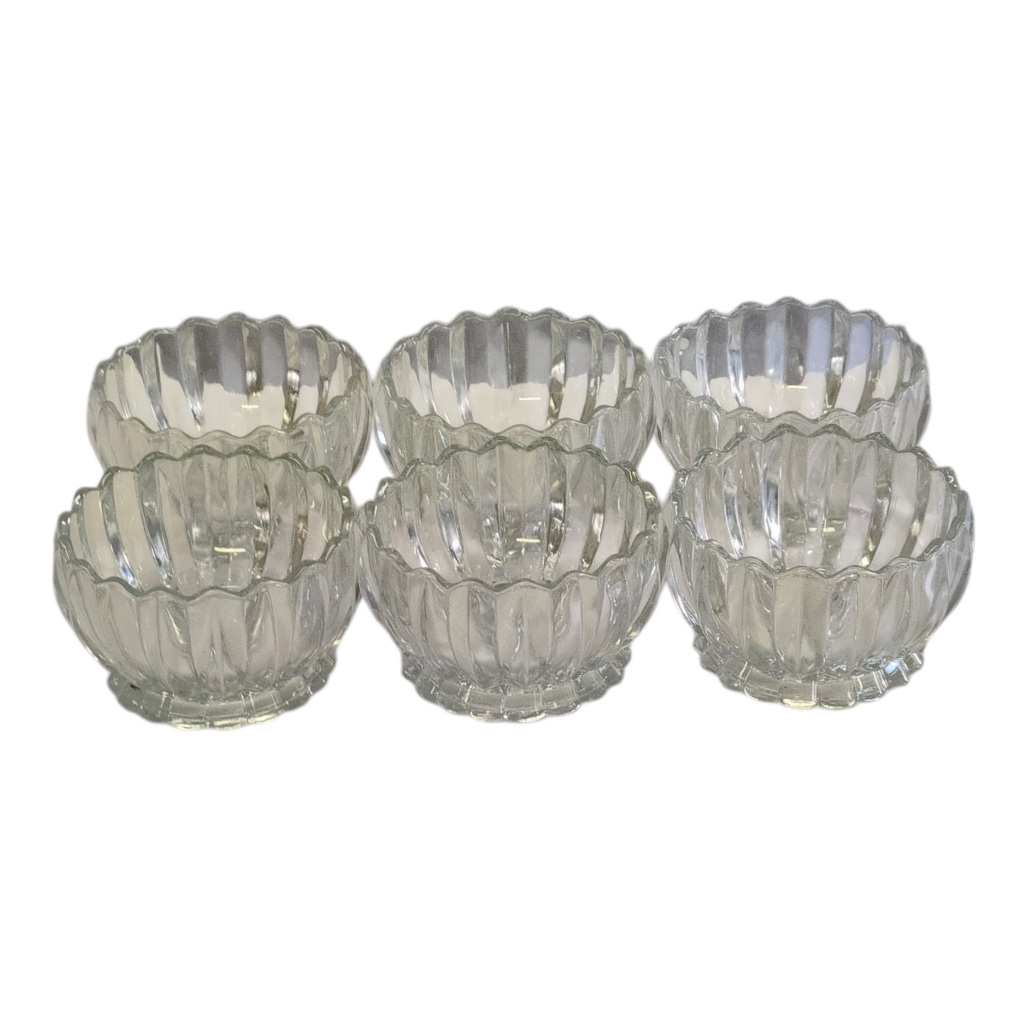 🏺 Set de 6 Cuencos de Cristal Transparente – 10 cm | Ideal para Postres, Frutas y Aperitivos