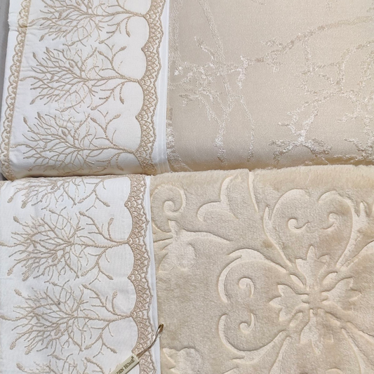 Juego de Cama para Ajuar "Emilia" – Elegancia y Sofisticación en tu Dormitorio - COLOR CAPUCHINO