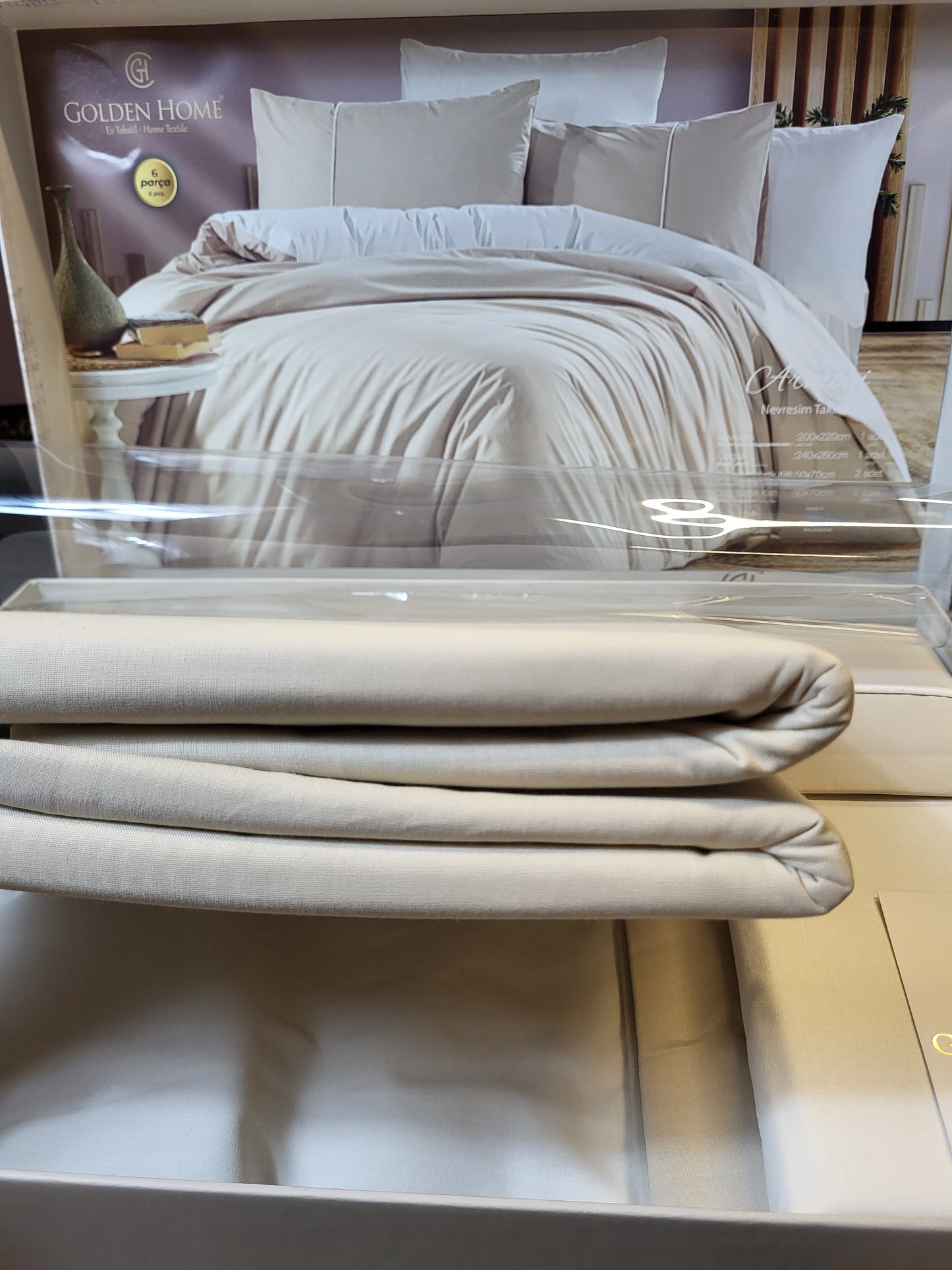 Juego de Cama "Armoni" – Suavidad y Elegancia en Algodón Premium - COLOR BEIGE