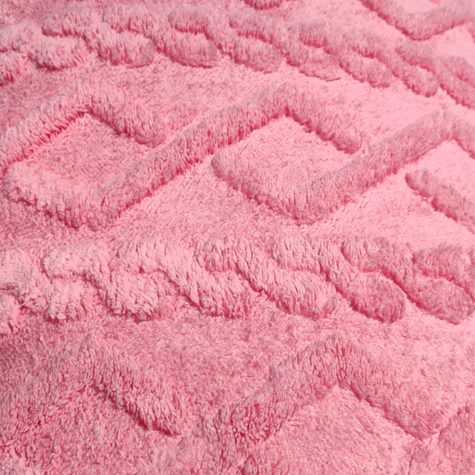 Edredón con TERCIOPELO Modelo Trenzas – 230 x 250 cm - COLOR ROSA