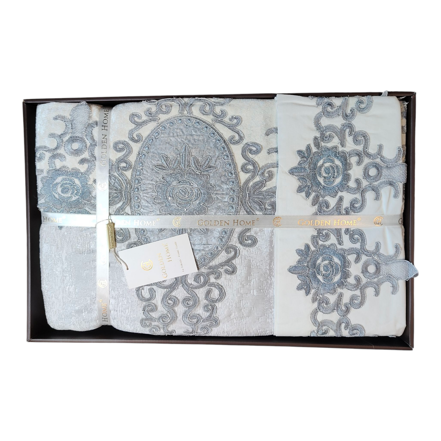 Juego de Cama para Novias "Clouds" – Elegancia y Diseño Clásico - COLOR GRIS