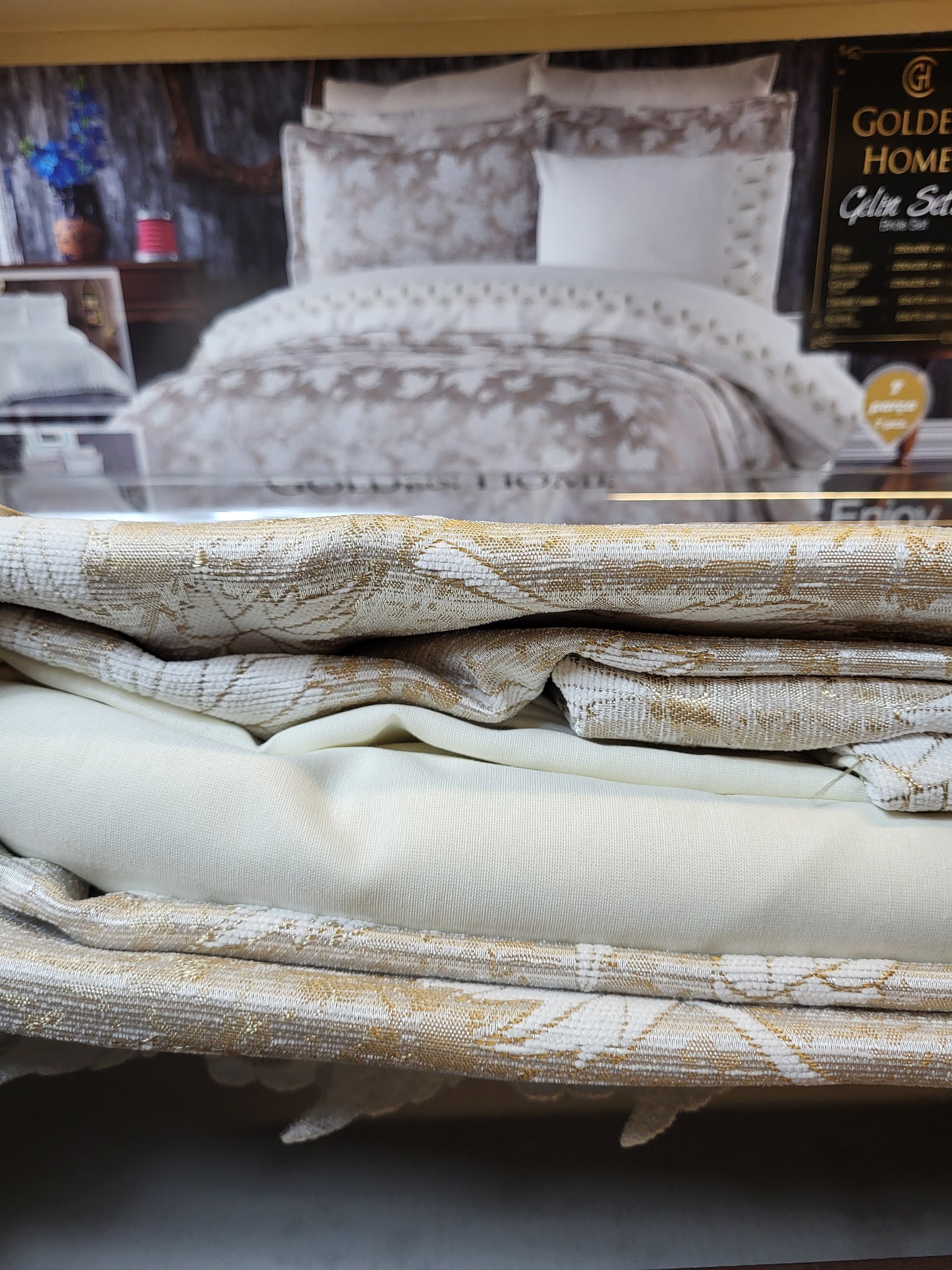 Juego de Cama para Novias "Enjoy" – Elegancia y Confort para un Dormitorio Sofisticado - COLOR CAPUCHINO