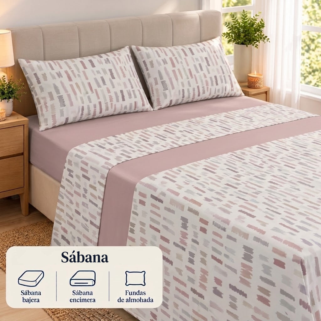 Juego de Sábanas Suaves y Elegantes – Disponible para cama de 90, 135 y 150 con 2 fundas de almohada