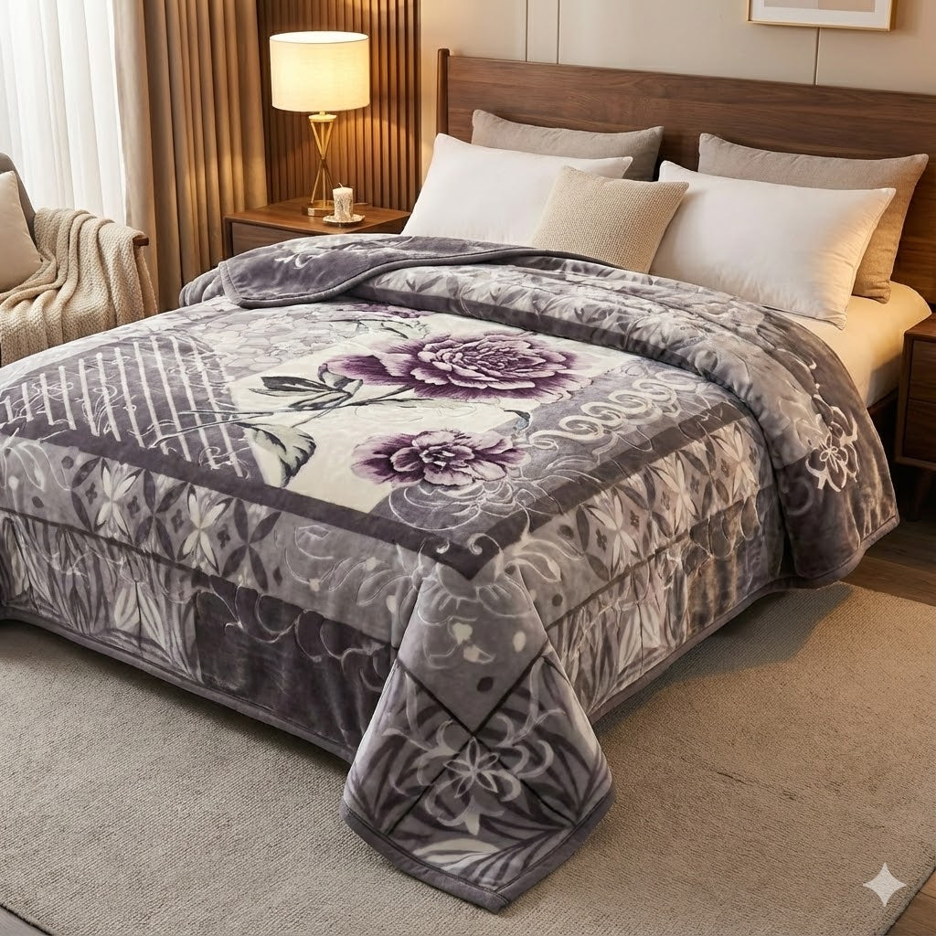 🛏️ Manta LIXOURI Premium com Relevo em 2 Camadas – Extra Suave e Elegante (200 x 240 cm)