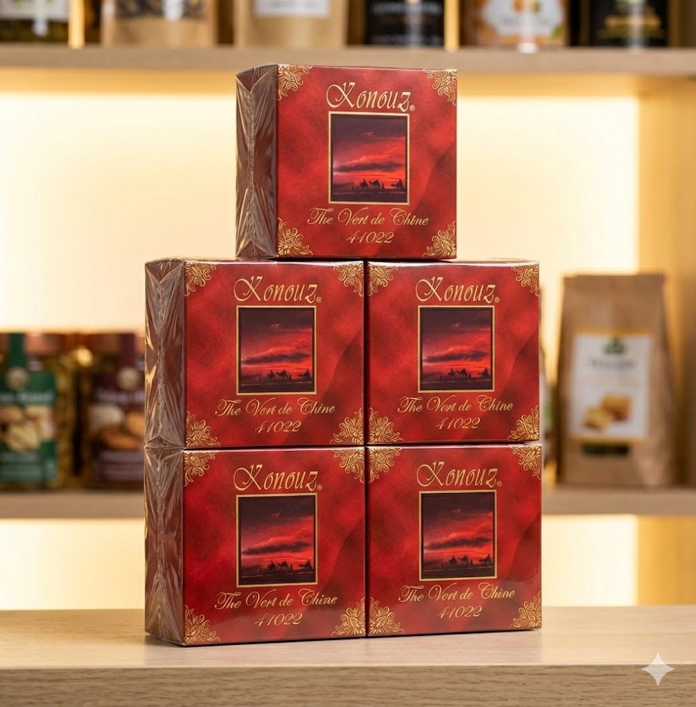 Pack x5 **Konouz 41022 – Thé Vert de Chine (Té Verde de China) 200 g c/u | Total 1 kg