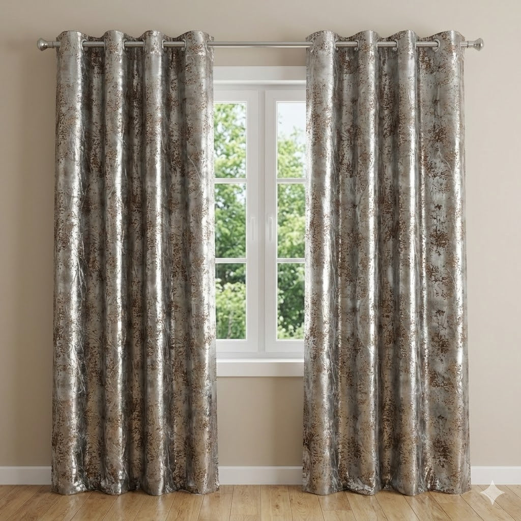 CORTINA MODELO DUNCAN 140 X 240 CM - COLOR MARRÓN PLATINO