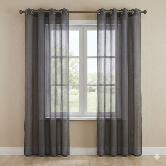 PACK X2 CORTINA VISILLO MODELO RUFFLE 140 X 240 CM