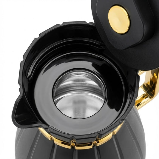 Set de 2 termos tipo jarra (Negro + Dorado) ✨