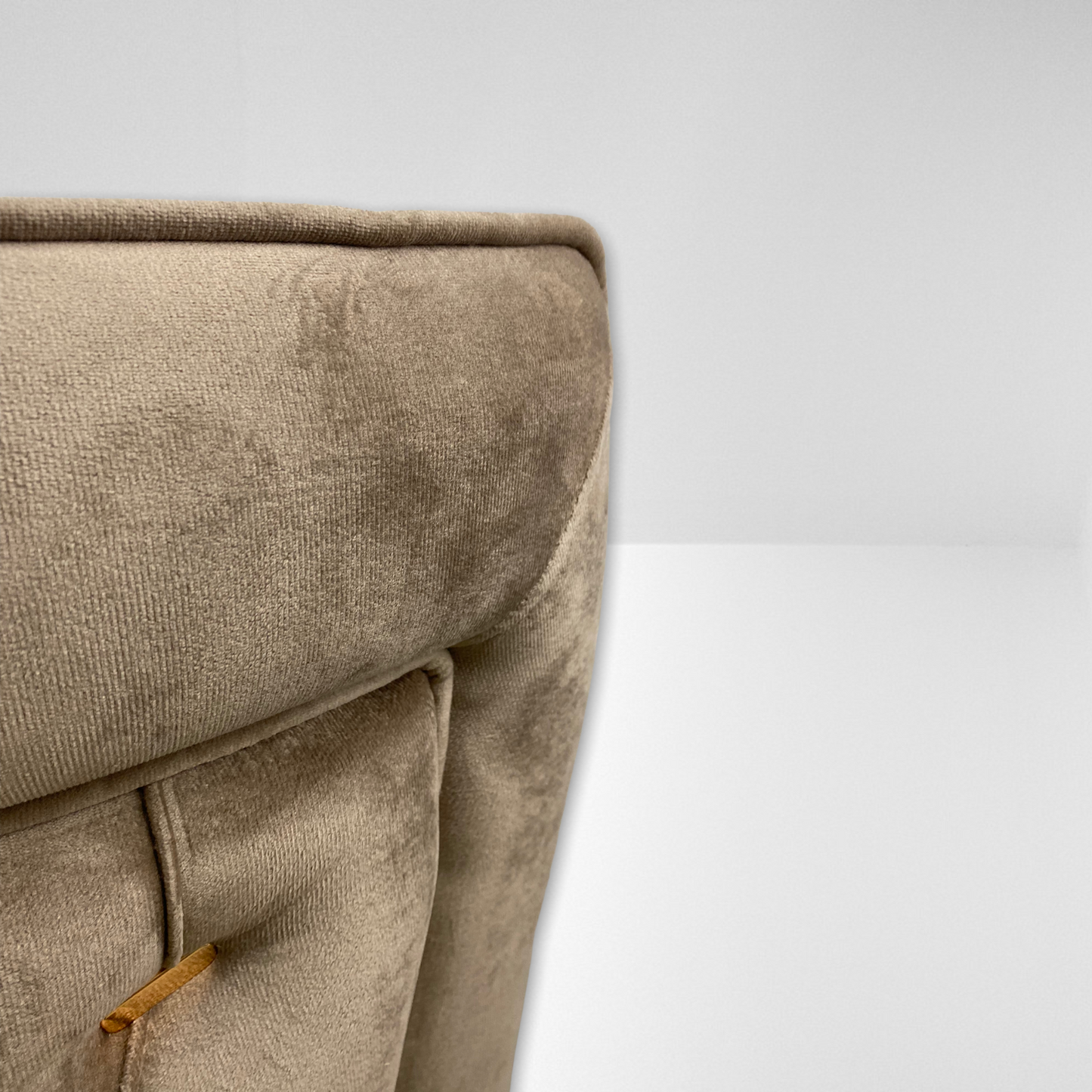 Silla terciopelo para comedor CLOWER08 marrón dorado, pata se metal dorado