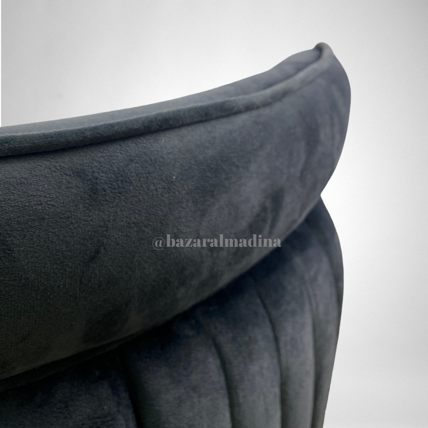 Silla terciopelo para comedor MADRIDV29 PA gris oscuro, patas metal dorado