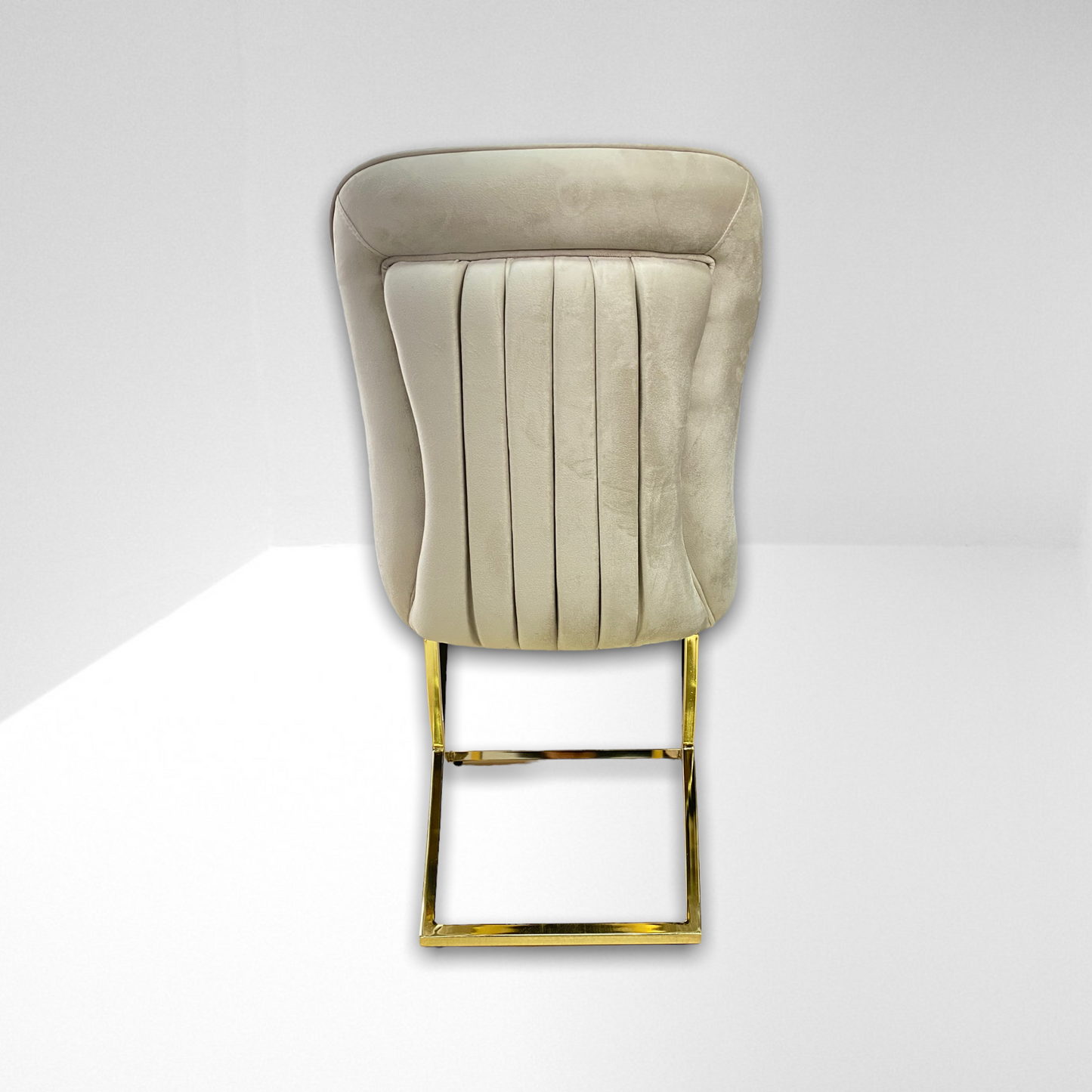 PACK 6 SILLAS de Comedor de Lujo Modelo "Madrid" - Tapizado Beige V-03 & Patas Doradas ✨