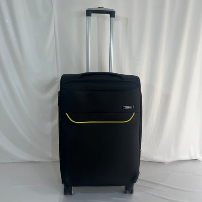 Set de 3 Maletas de Viaje Nadir – Negro con Detalles Amarillos
