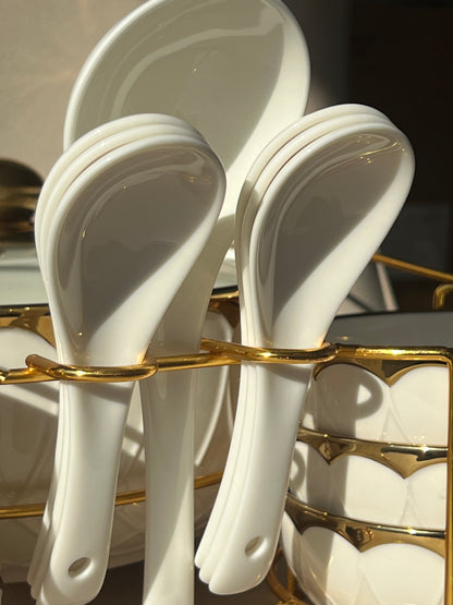 Set de 6 Cuencos de Cristal con Plato – Alta Calidad (12 Piezas)