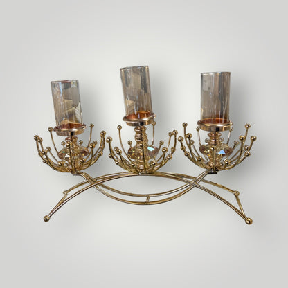 Candelabro doble clásico (dorado)