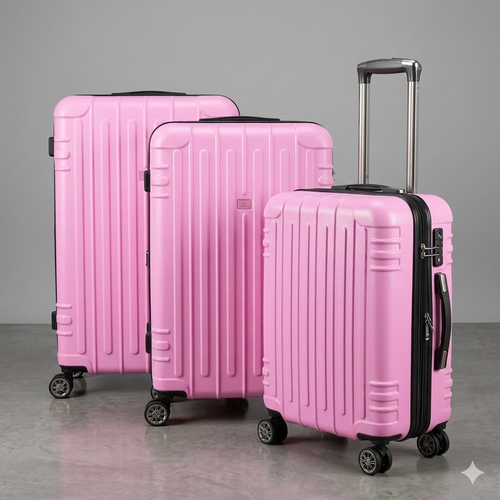 Set de Maletas Travel Pro 3 Piezas –  Rígido con Ruedas 360°