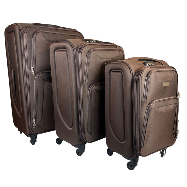 ✈️ Pack de 3 Maletas Resistentes y Elegantes – Viaja con Estilo y Seguridad - COLOR MARRÓN