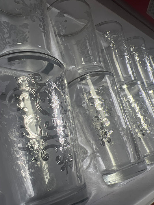 Set de 12 Vasos de Té – Modelo DORADO “Elegancia Oriental”
