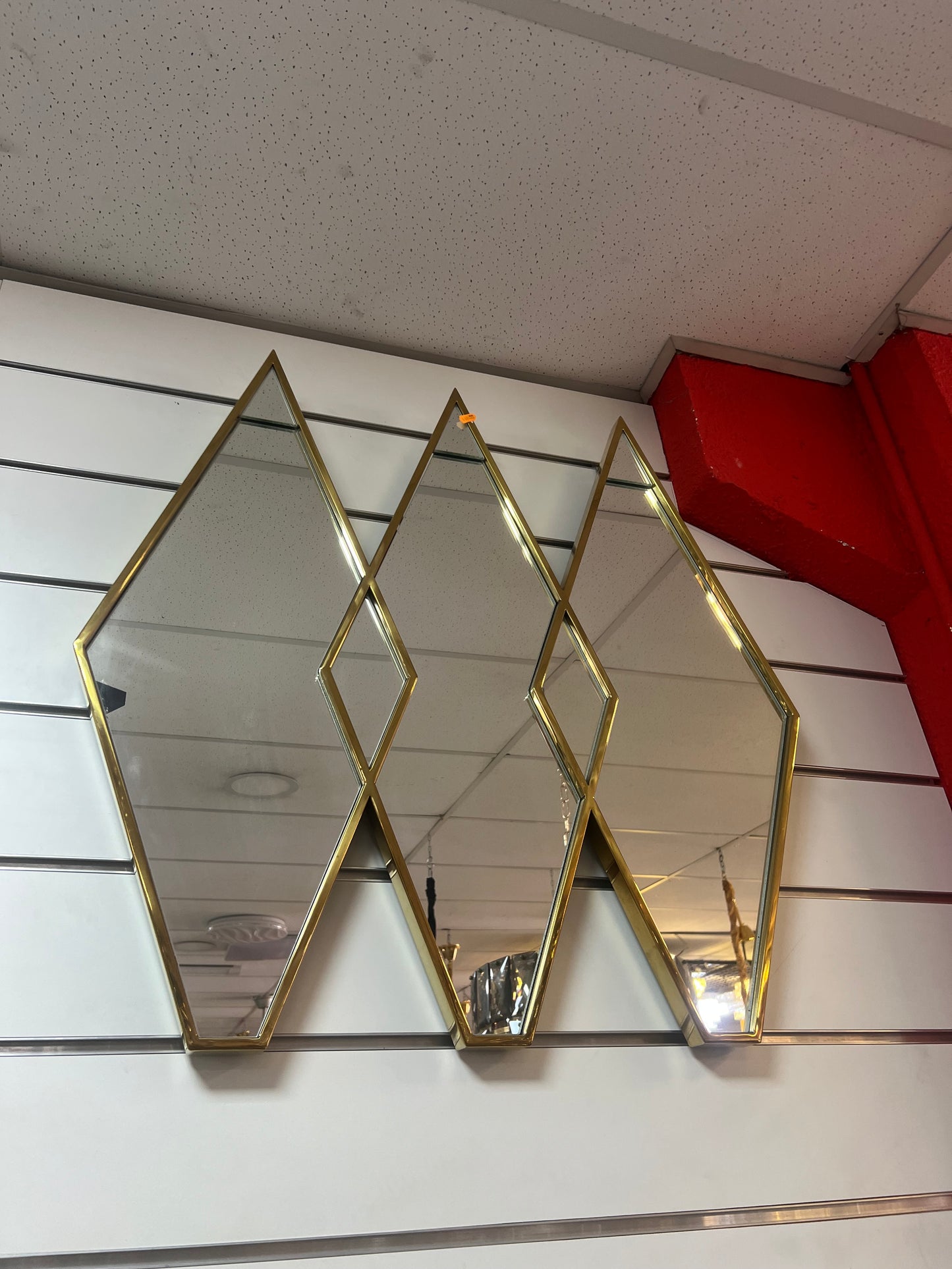 Espejo dorado/plata acero