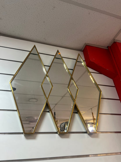 Espejo dorado/plata acero