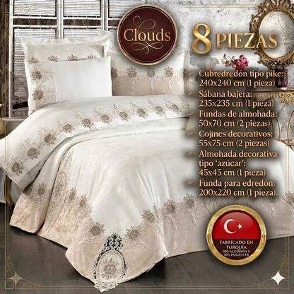 Juego de Cama para Novias "Clouds" – Elegancia y Diseño Clásico