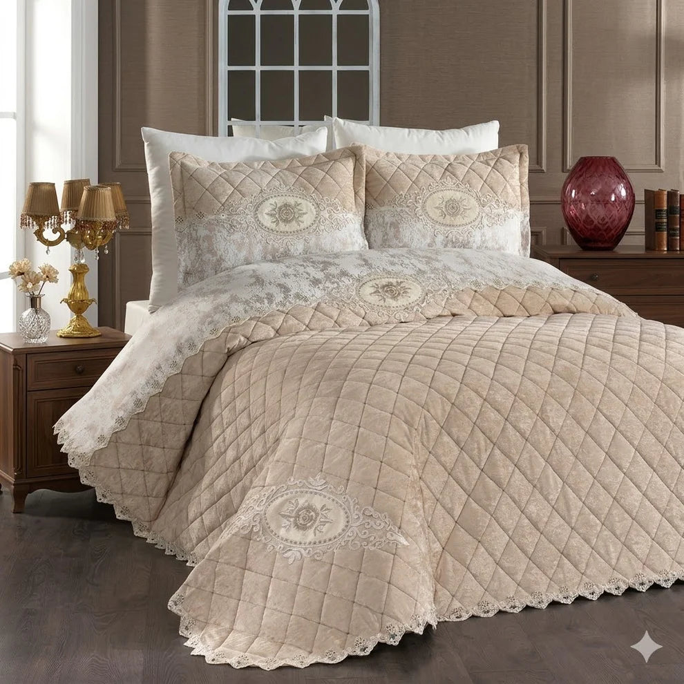 Colcha Acolchada Premium Marianna 3 Piezas – 260 × 260 cm