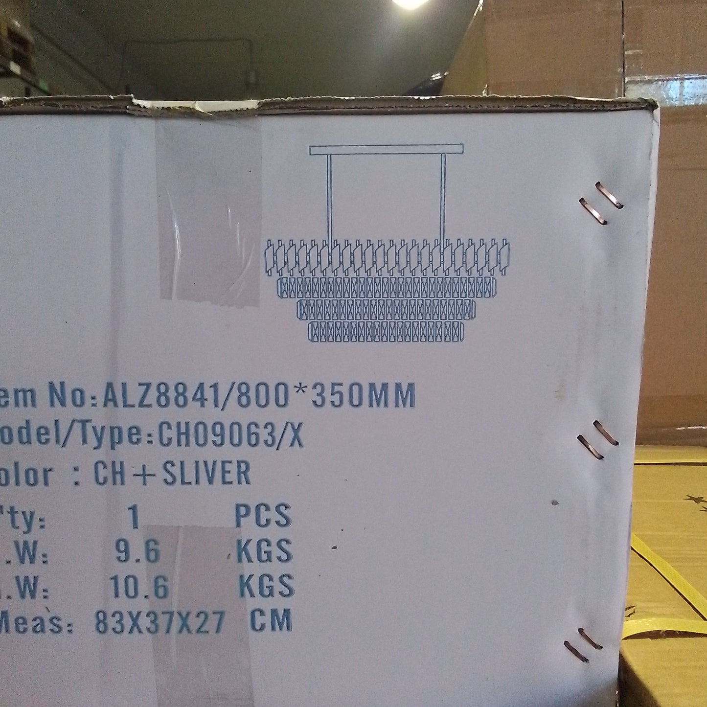 LUSTER 8841/800*350MM silver+ch Alz8841/800*350MM