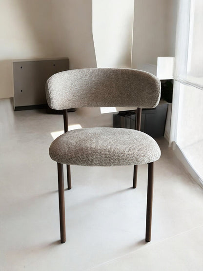 Silla madera DT-KC005 Tela Mocha Marrón Patas Madera Lapacho
