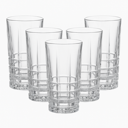 Conjunto de 12 peças de copos de cristal lapidado em diamante