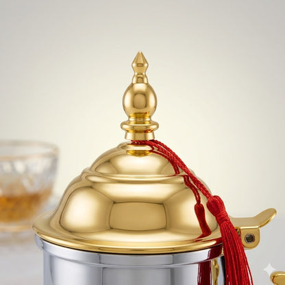 Tetera Árabe de Acero Inoxidable con Acabado Dorado – Elegancia y Estilo para tu Té