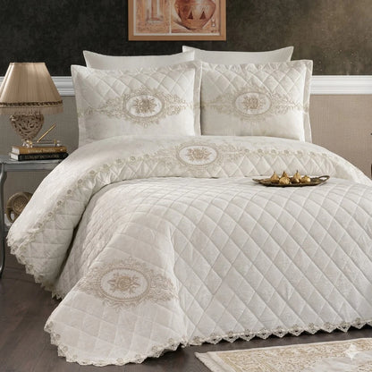 Colcha Acolchada Premium Marianna 3 Piezas – 260 × 260 cm
