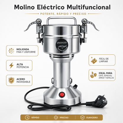 Molino Eléctrico Multifuncional – Alta Velocidad para Café, Especias y Granos