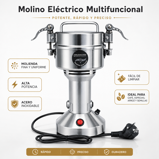 RAF 1200W Multifunctional Electric Grinder – High Speed ​​for Coffee, Spices and Grains