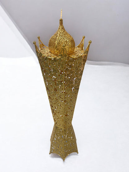 Quemador de Incienso Árabe Dorado 110 cm – Decoración Oriental de Lujo 🕌