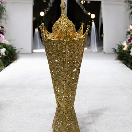 Incensário Árabe Dourado de 110 cm – Decoração Oriental de Luxo 🕌