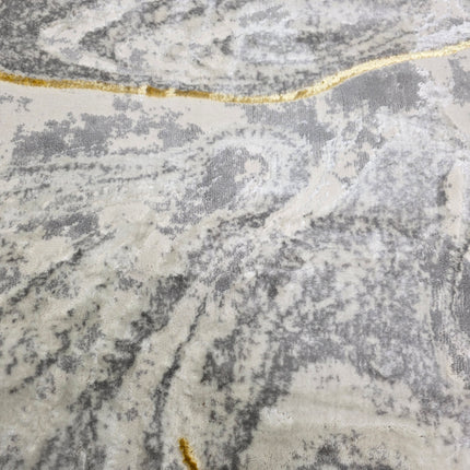 Tapete com design de mármore creme/dourado